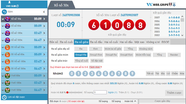 Cách chơi lotto online tại W88